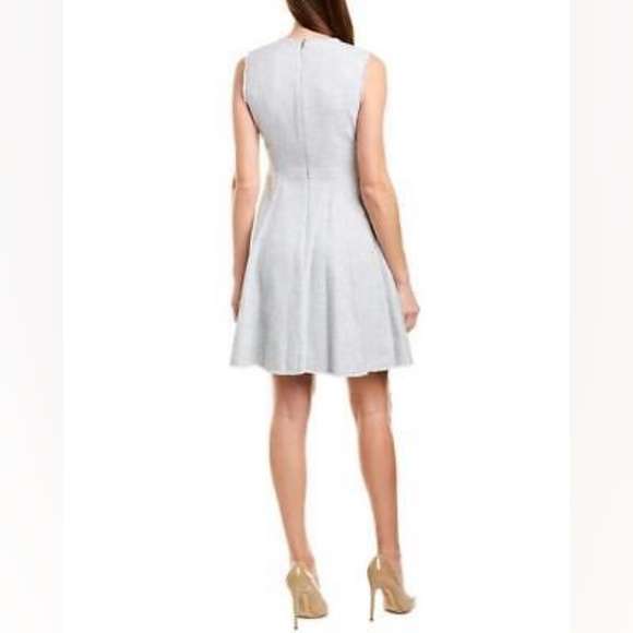 NWT, Rebecca Taylor Grey Slub Suiting Dress - Picture 3 of 13